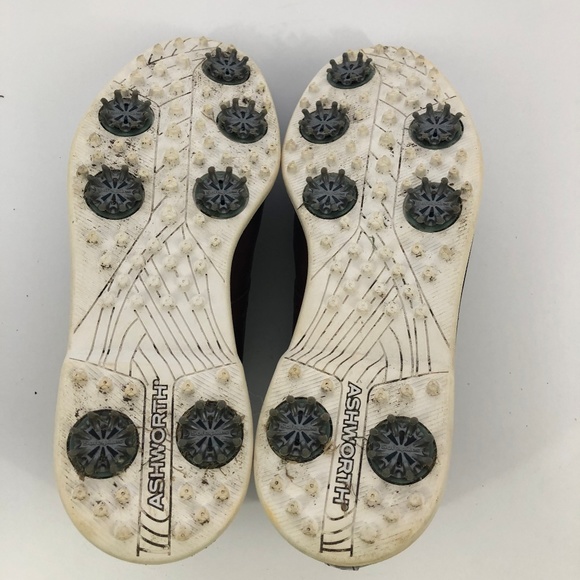 Ashworth Mens Golf Shoes W/ Spikes Sz. 9.5 Brown - Picture 8 of 8